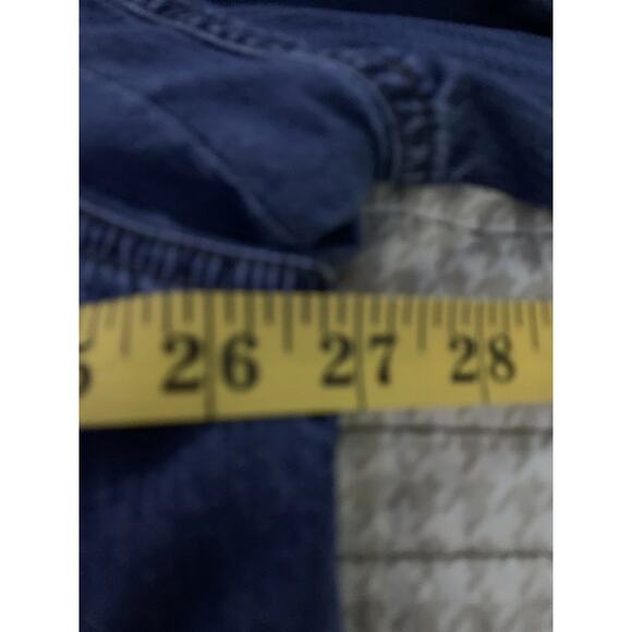 Duluth Trading Mens Denim Snap Button Shirt Sz XL Med Wash Blue Long Sleeve Work - Picture 7 of 11